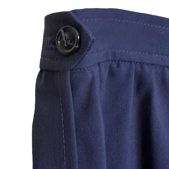 Vintage The Villager 2 Piece Suit Skirt Blazer Jacket Women SZ 14 Navy Blue Wool - Picture 12 of 16